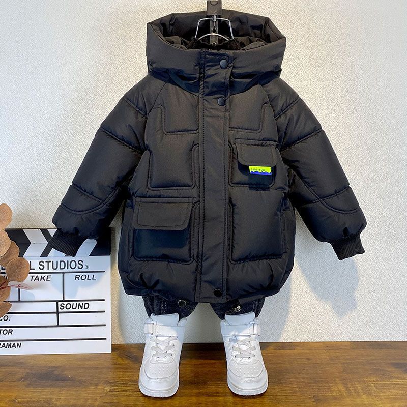 新款羽绒服男童冬季中长款棉衣2023新款儿童加厚羽绒服潮宝宝时髦