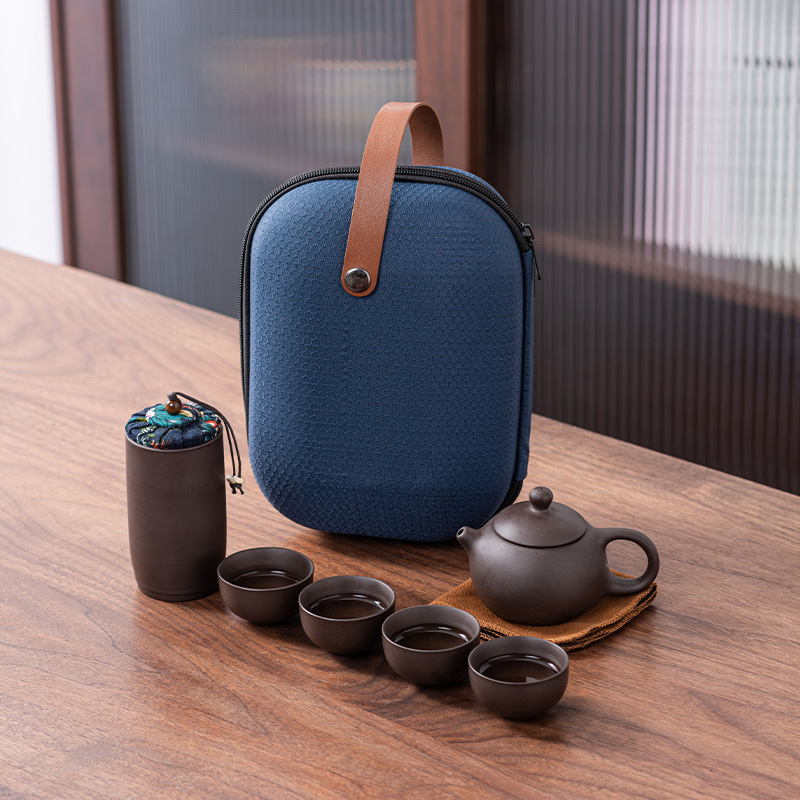 创意便携式高档紫砂旅行茶具套装商务活动礼品批发伴随手礼定logo