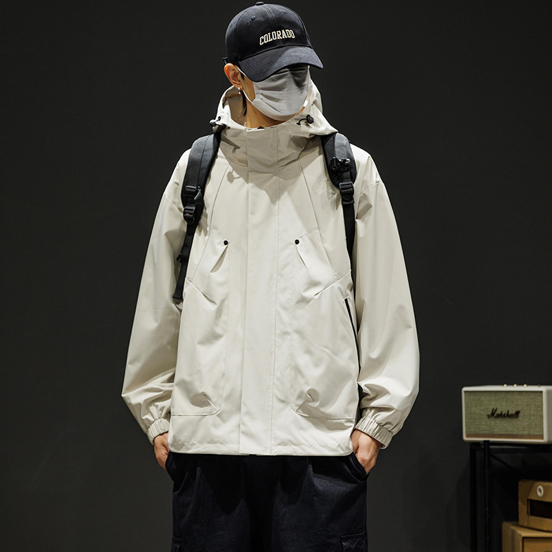 大码男装加肥加大胖子春秋通勤潮流连帽休闲外套胖男生穿搭推荐