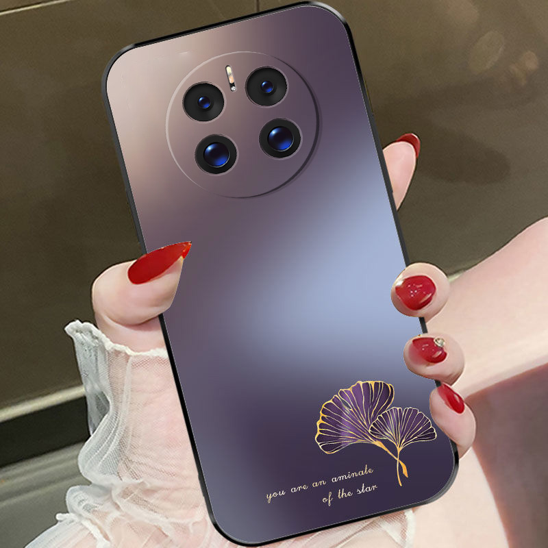 适用华为mate50手机壳mate50pro女士液态硅胶保护壳防摔软壳新款