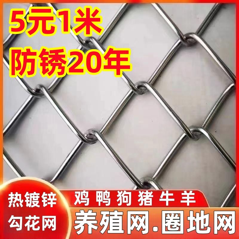 热镀锌铁丝网围栏铁网格网钢丝网勾花网养殖鸡羊狗果园防护护栏网