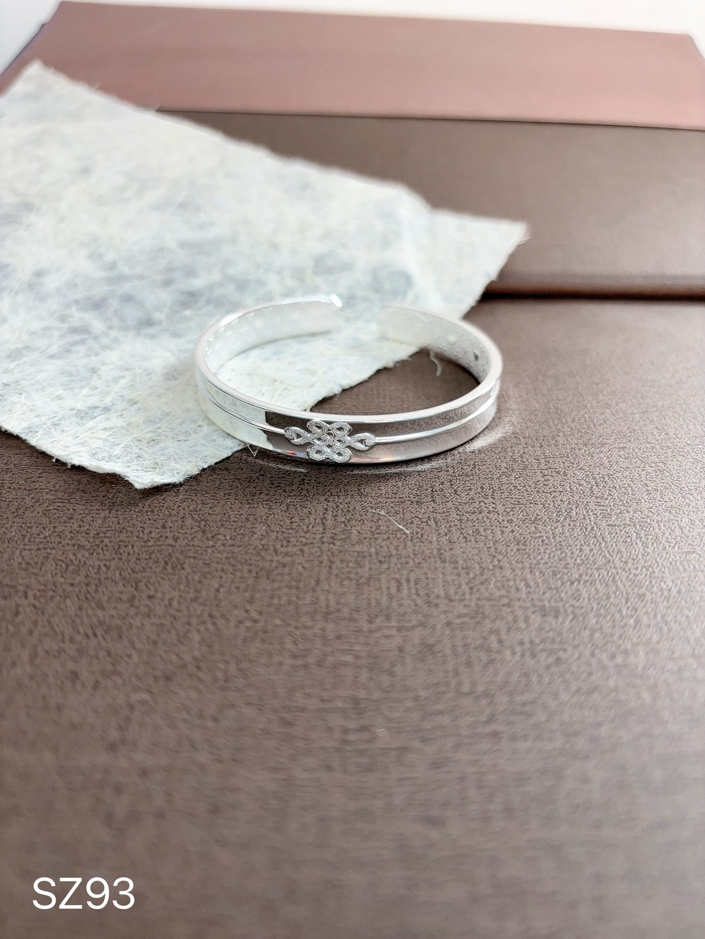 足银银制品 纯银民族风简约大气吉祥如意手镯