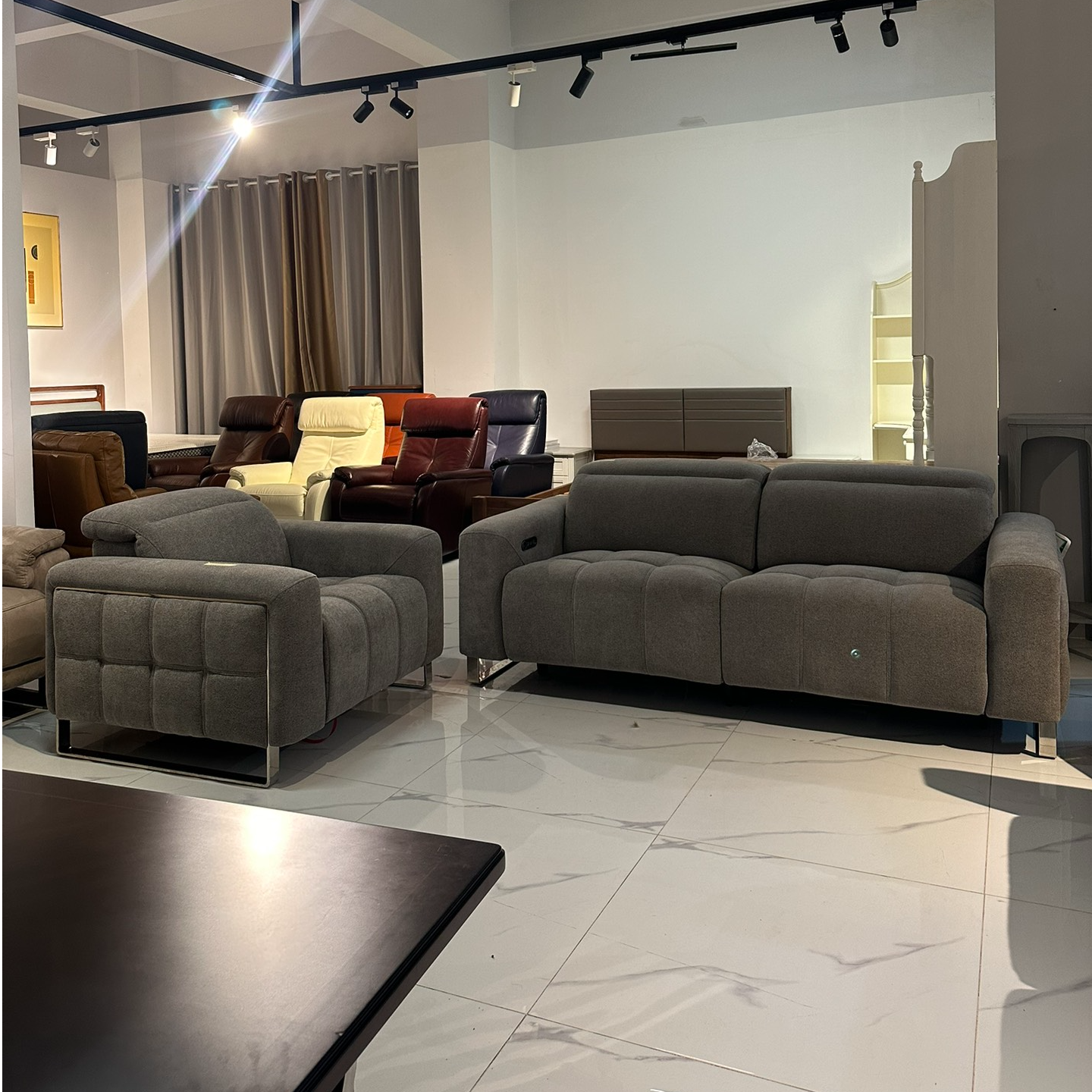 【包邮】皮瑞米尔4084系列1+3棉麻布艺功能沙发