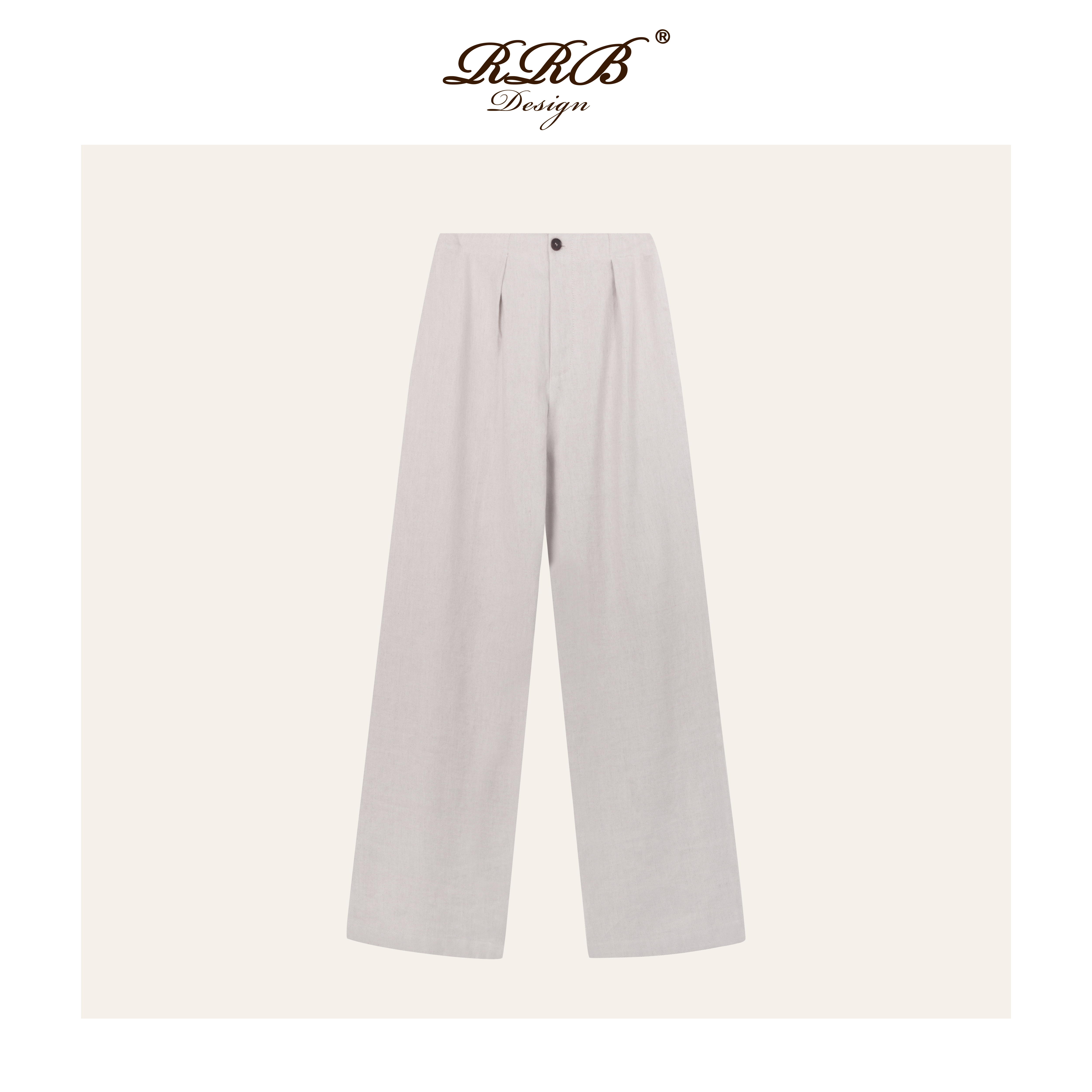 RRB Design「自我轮廓」休闲百搭静奢风亚麻棉直筒裤