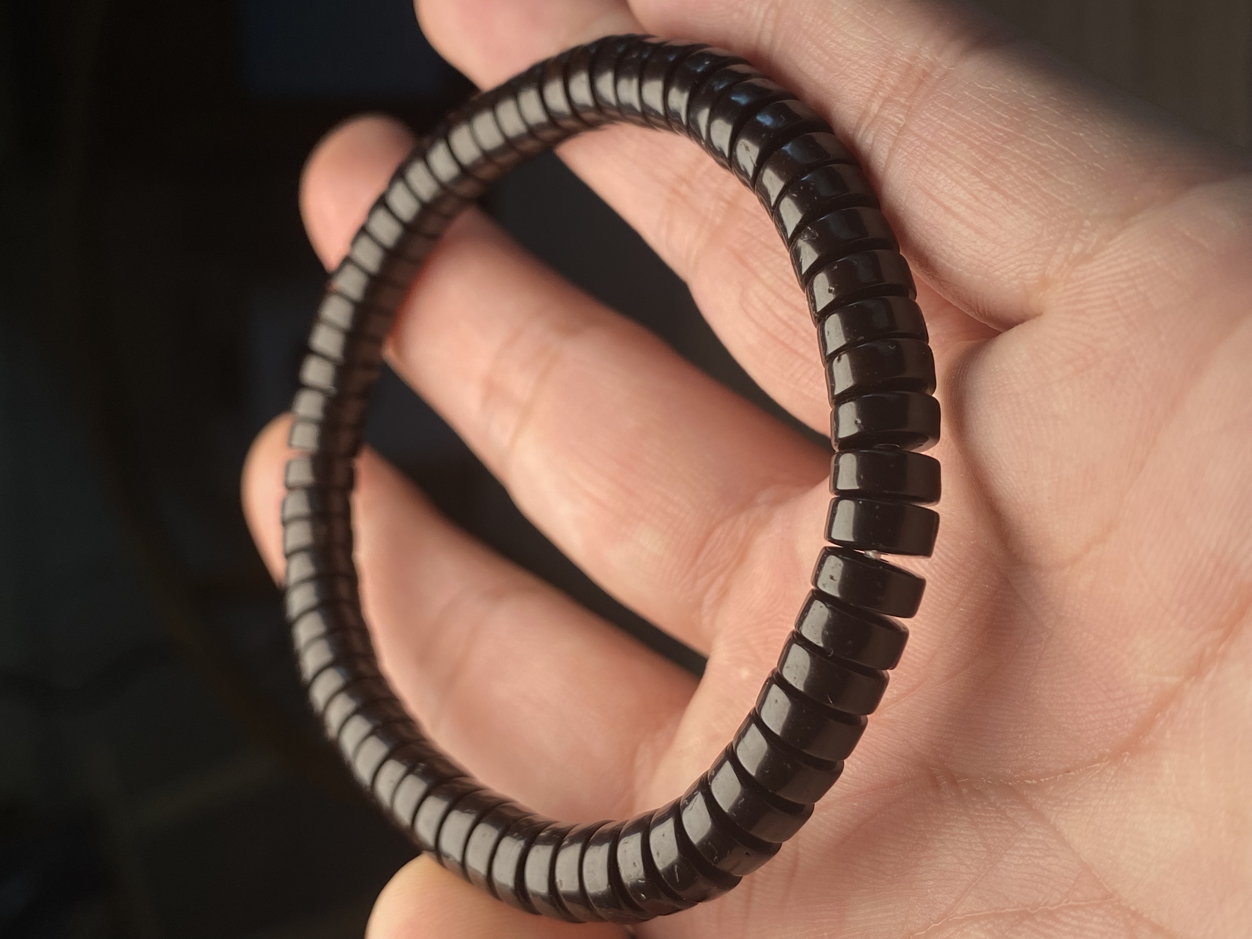 PJ0487Z 椰蒂药片单圈手串 尺寸7