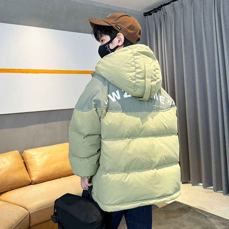男童羽绒服冬季儿童2024新款大童加厚外套冬装男孩帅气炸街洋气潮