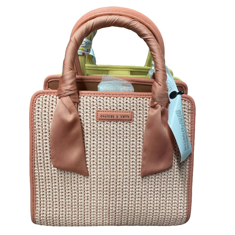 全新未使用 CHARLES & KEITH 粉色手提单肩包/30317/姐妹花