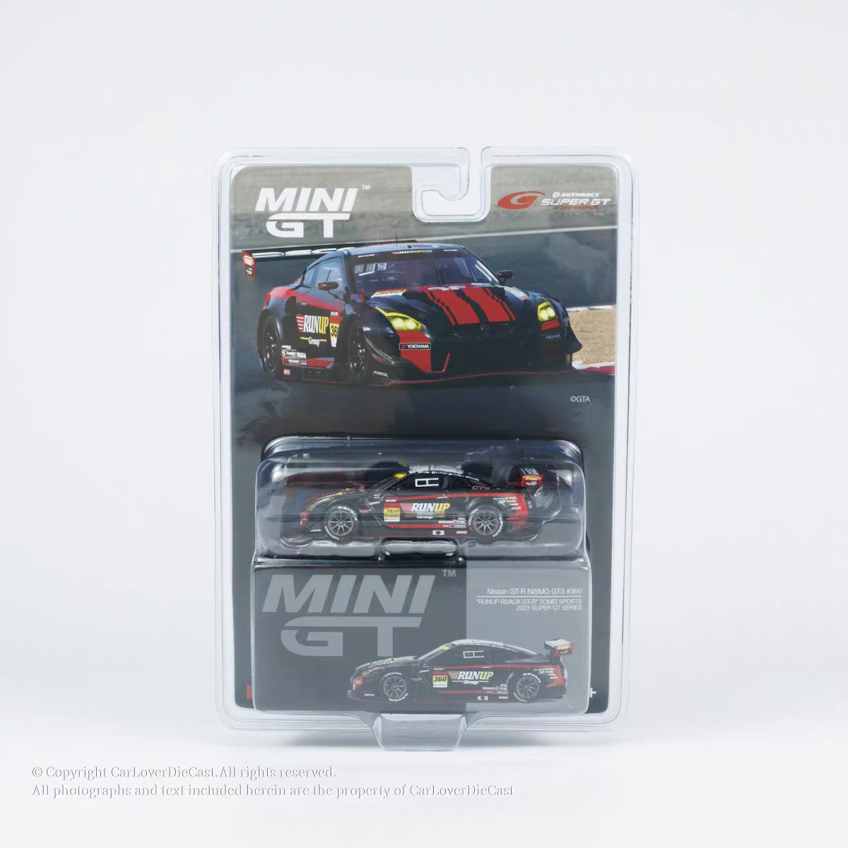 挂卡版 minigt 754 nissan gtr35赛道版 NISMO GT3 #360 合金车模