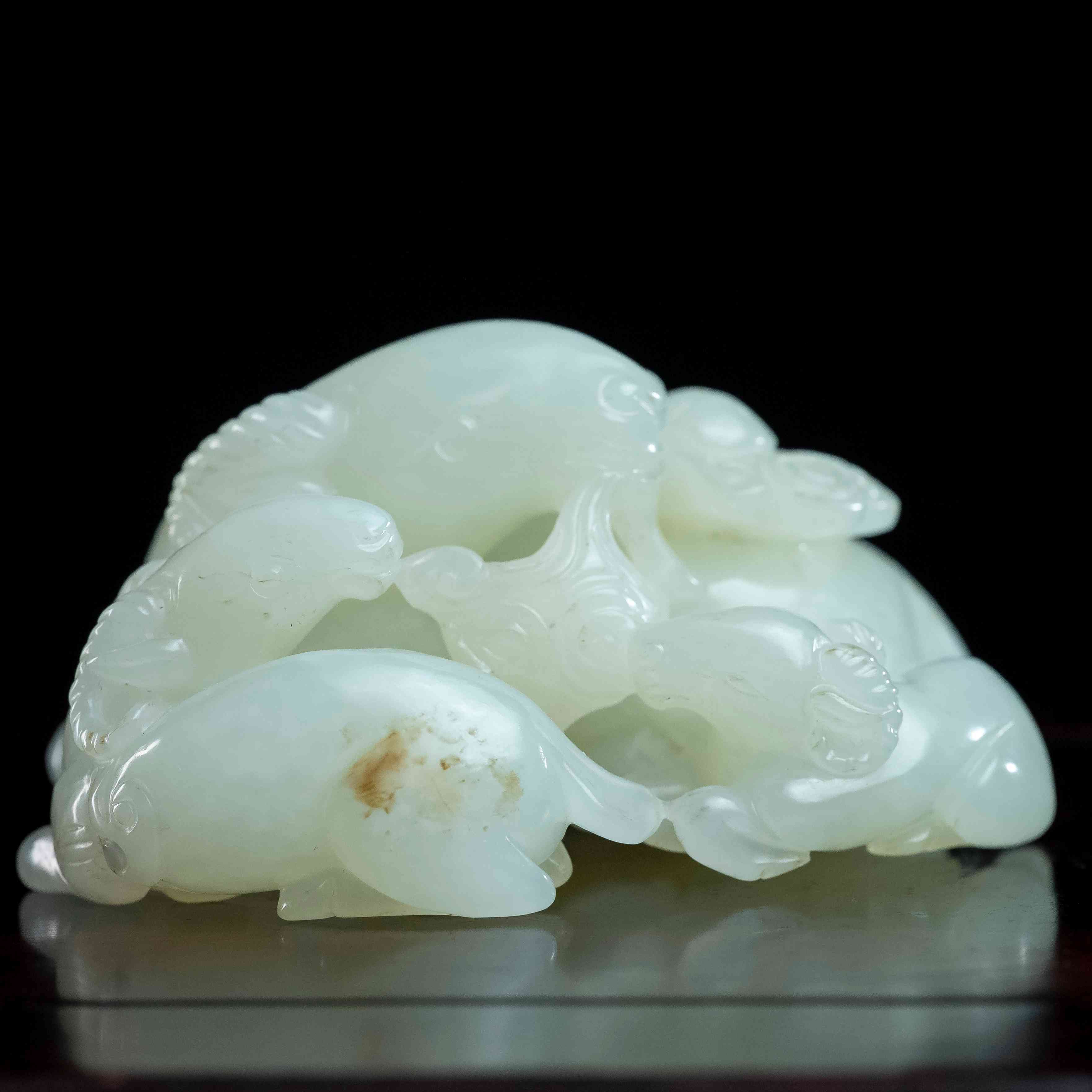 692清代和田玉三羊开泰295