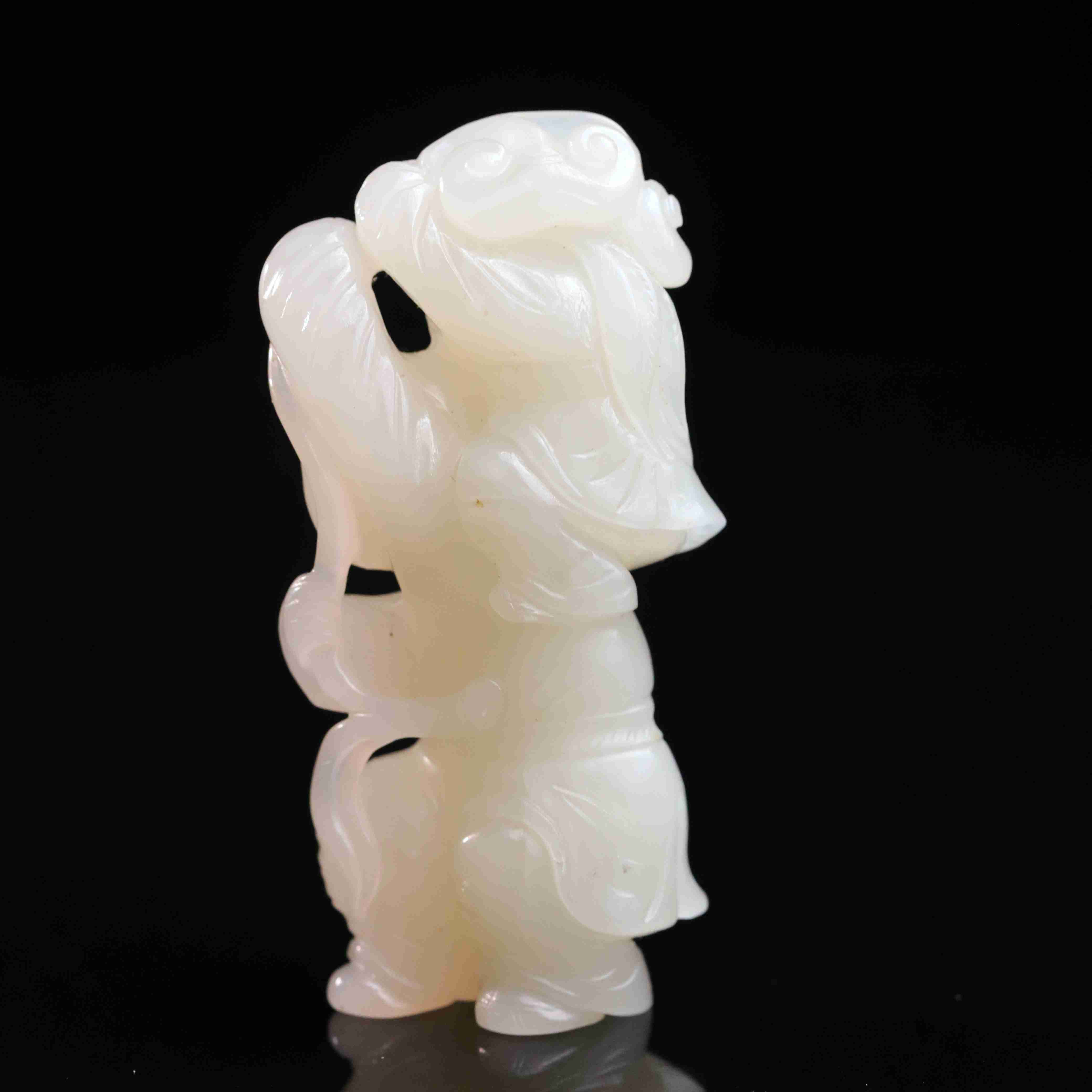 1118清代和田玉人上人童子156