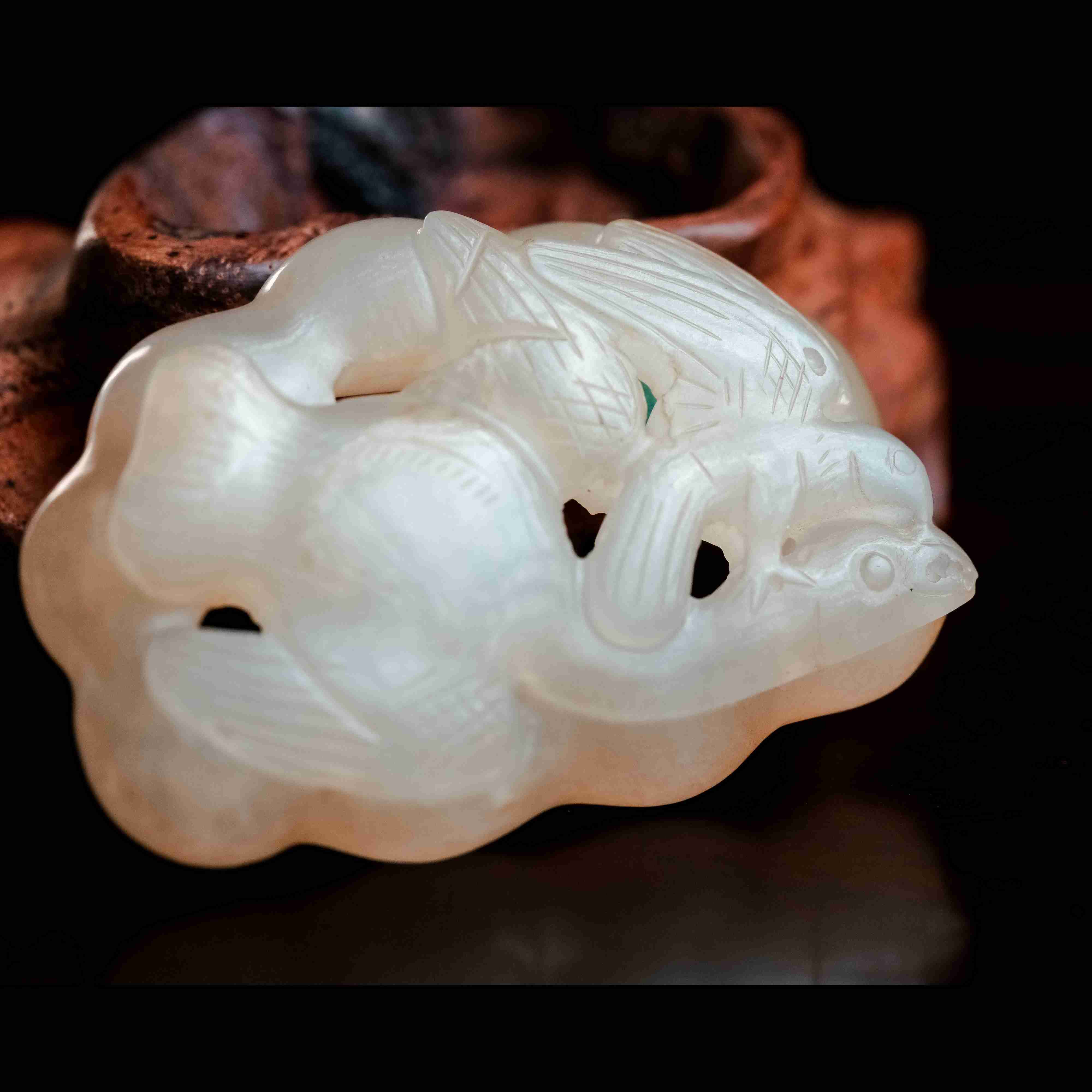 500明代和田玉海东青啄雁240