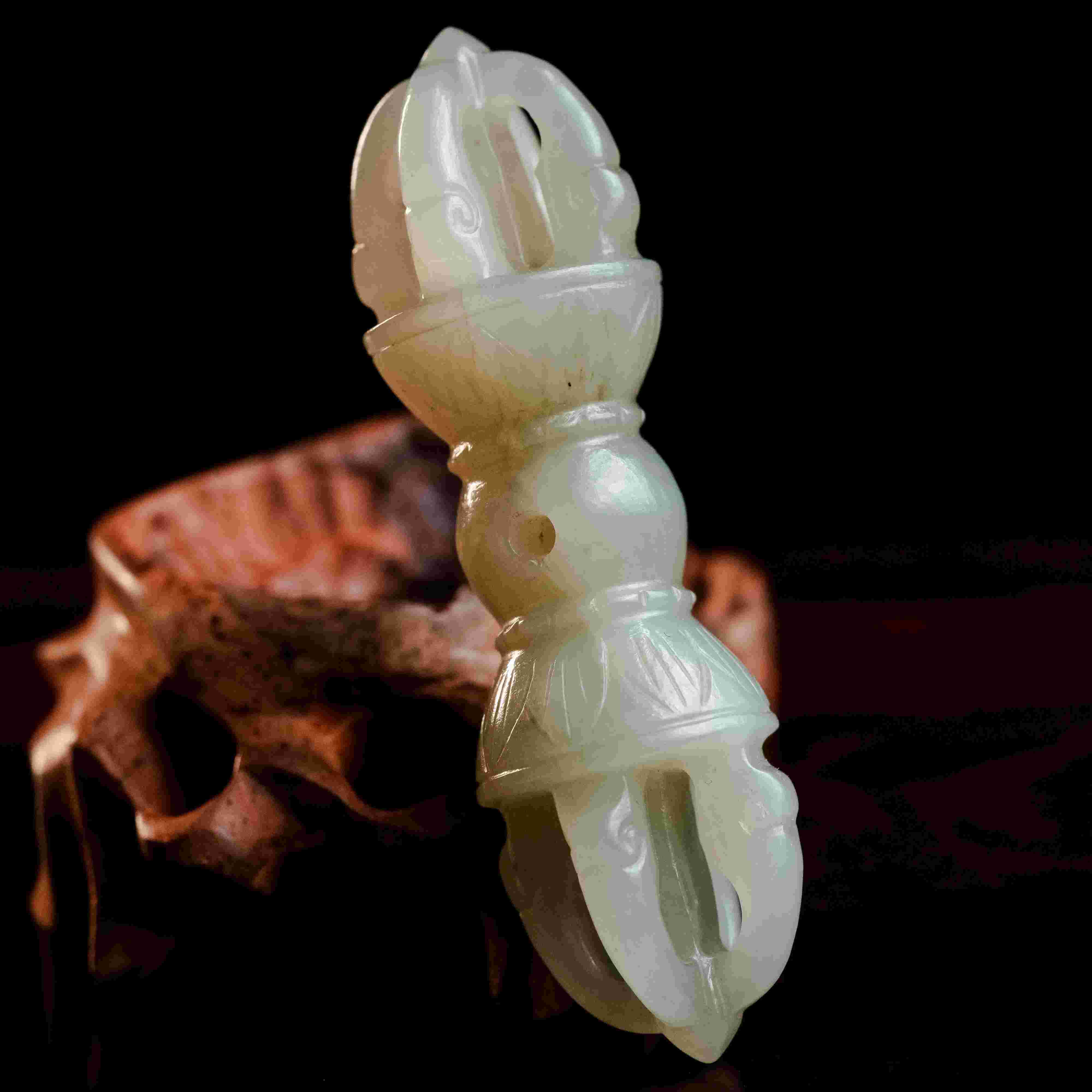 748清代和田玉金刚杵364