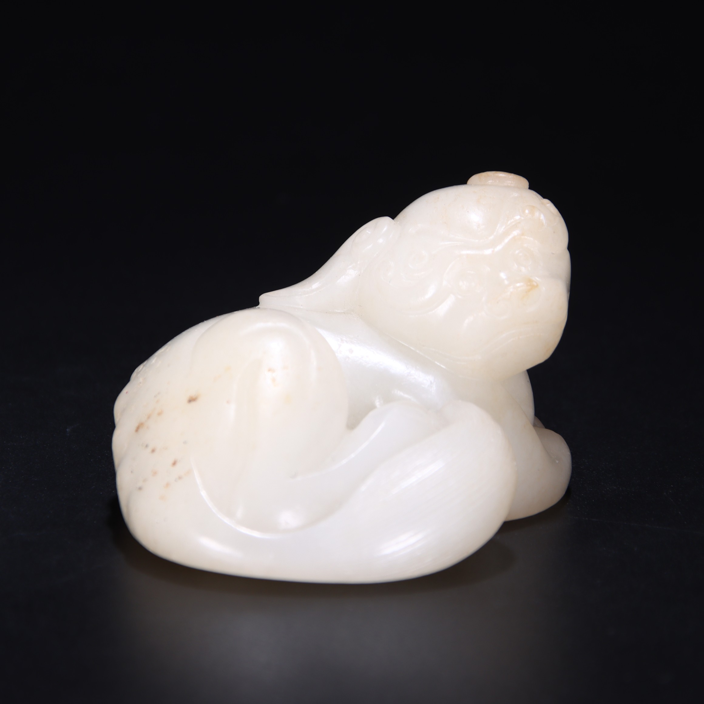 431清和田玉瑞兽把件504