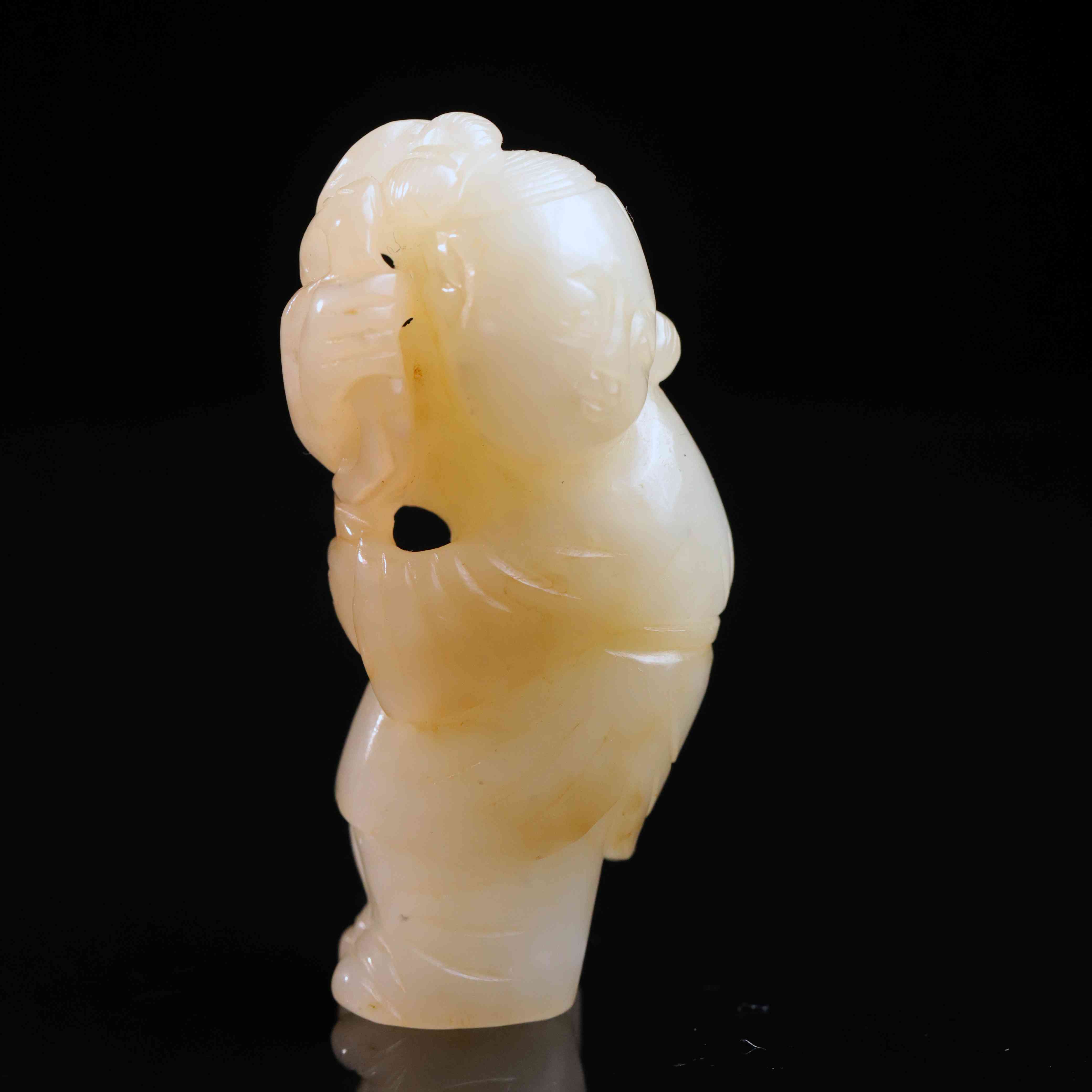 167清代和田玉如意童子27