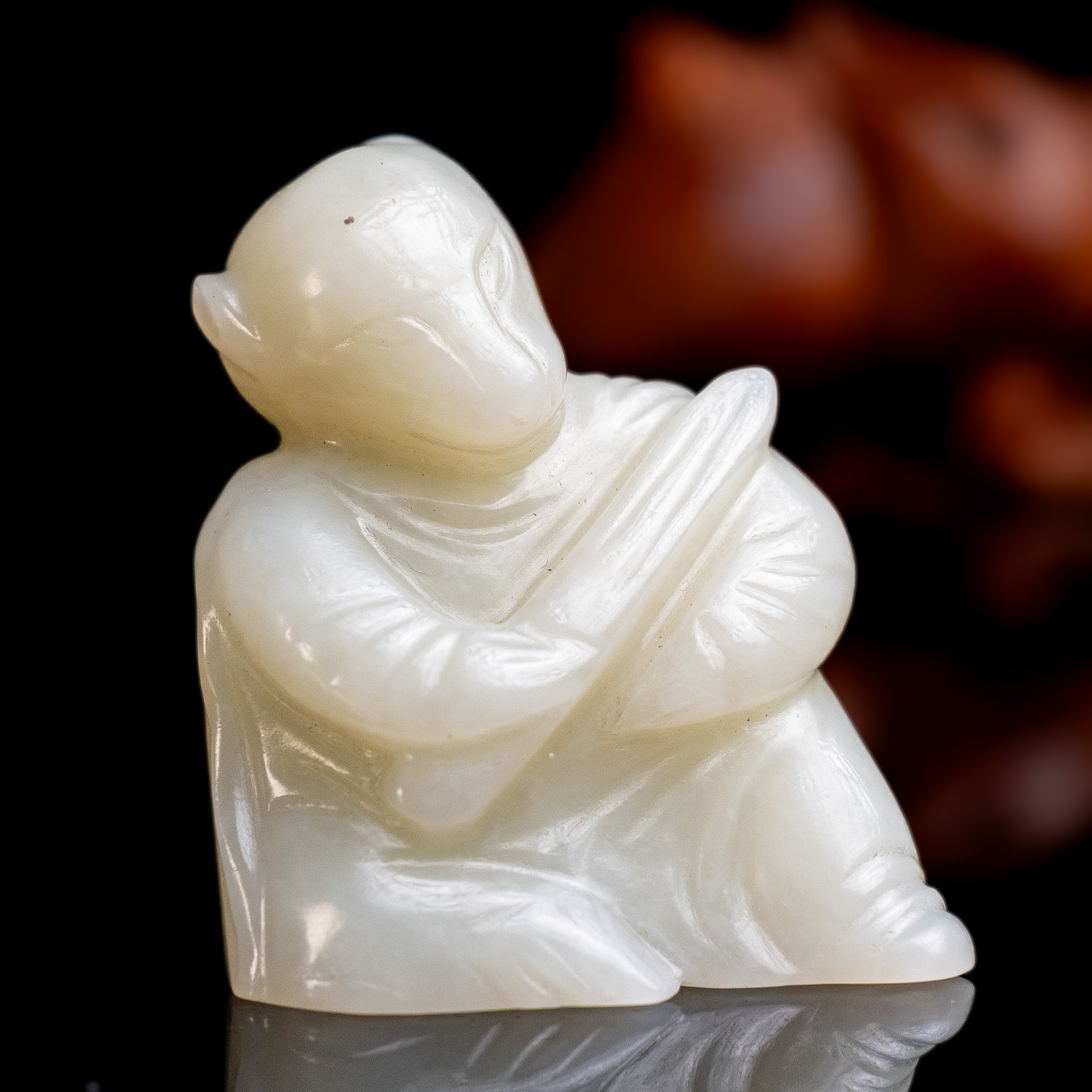 742清代和田玉玉熊把件805