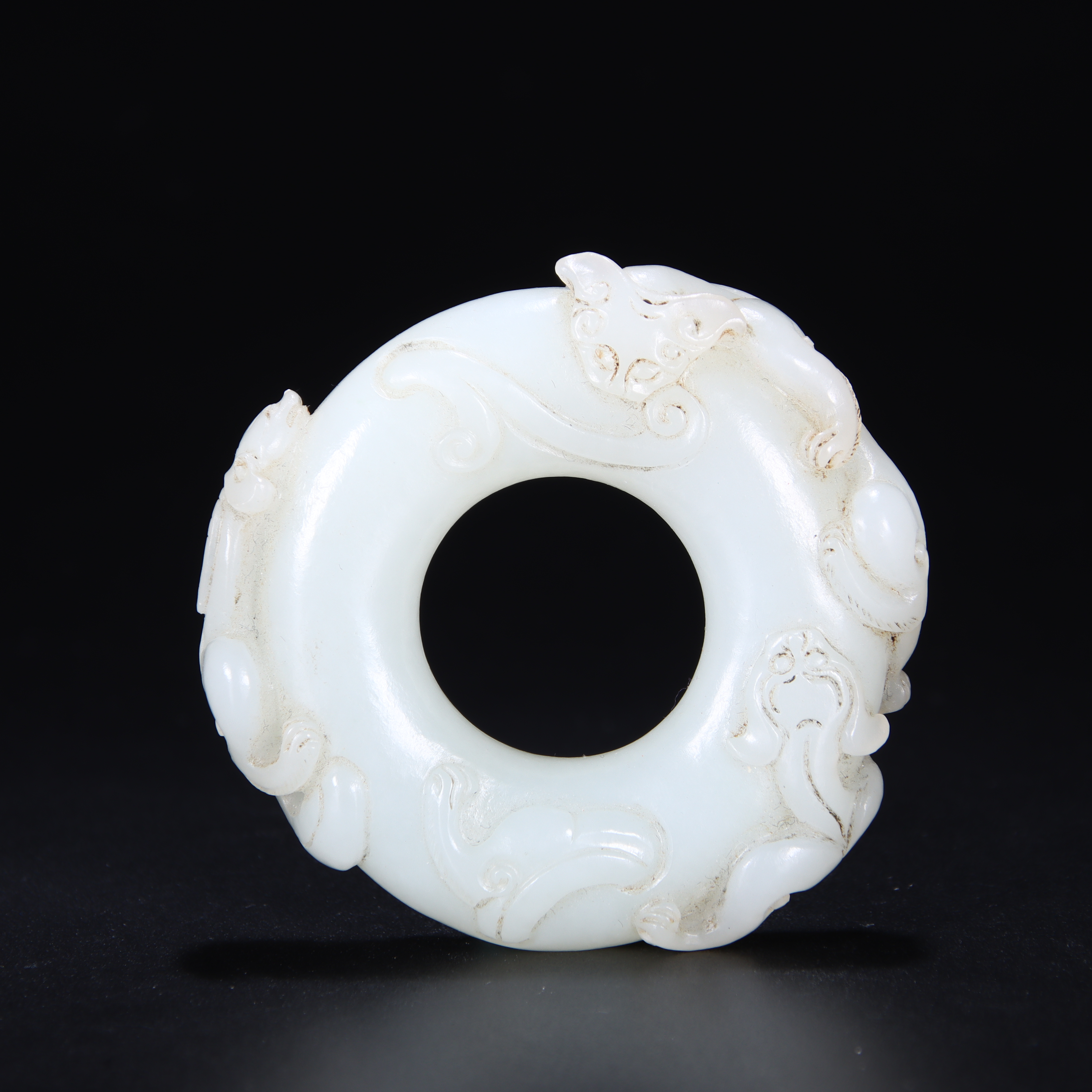 507清代和田玉双龙圈7