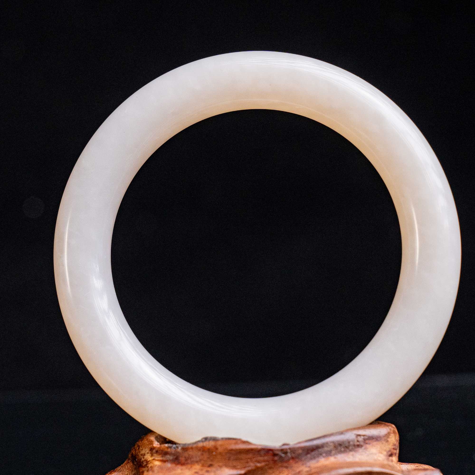 595清代和田玉圆条手镯664