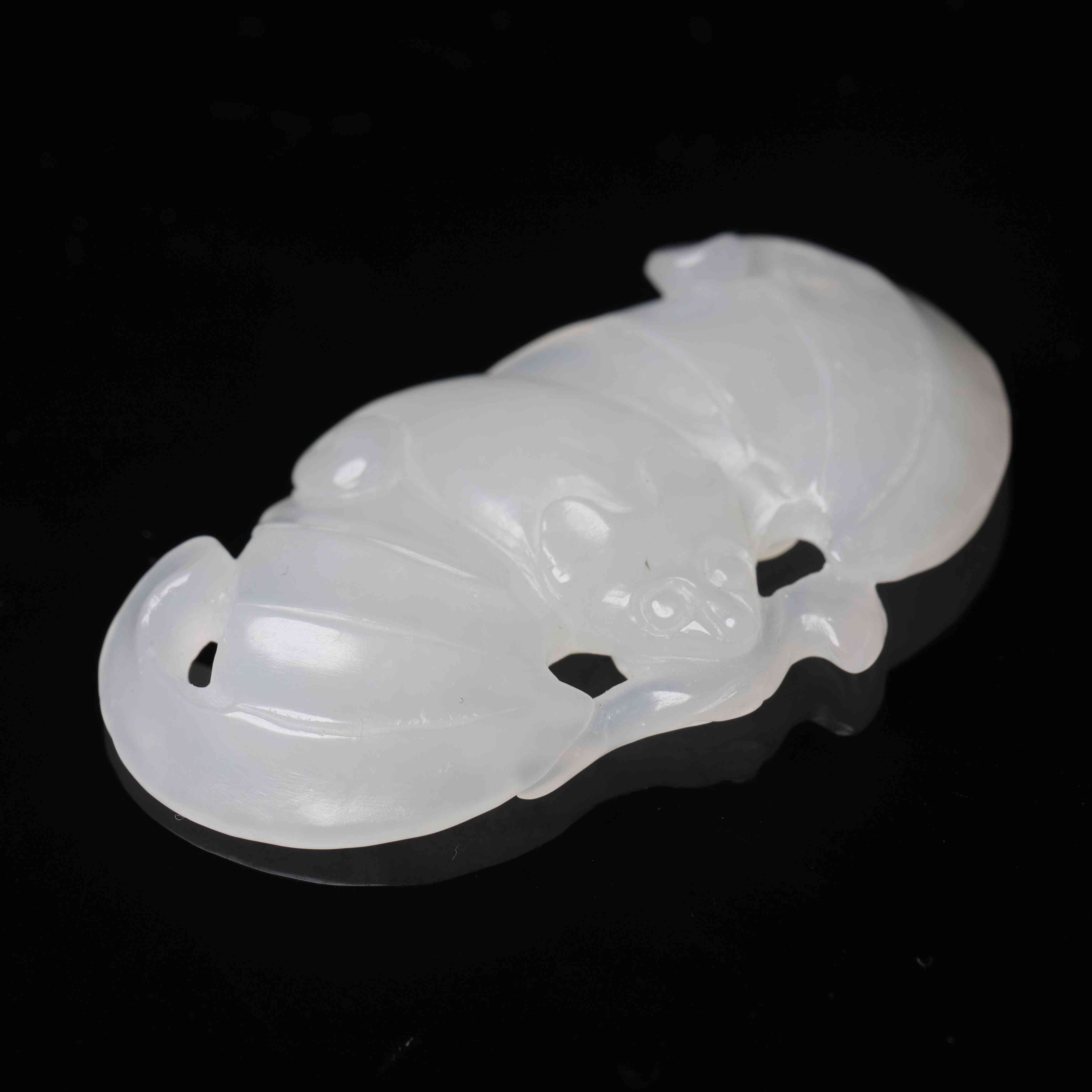 899清代和田玉福到眼前挂坠1609