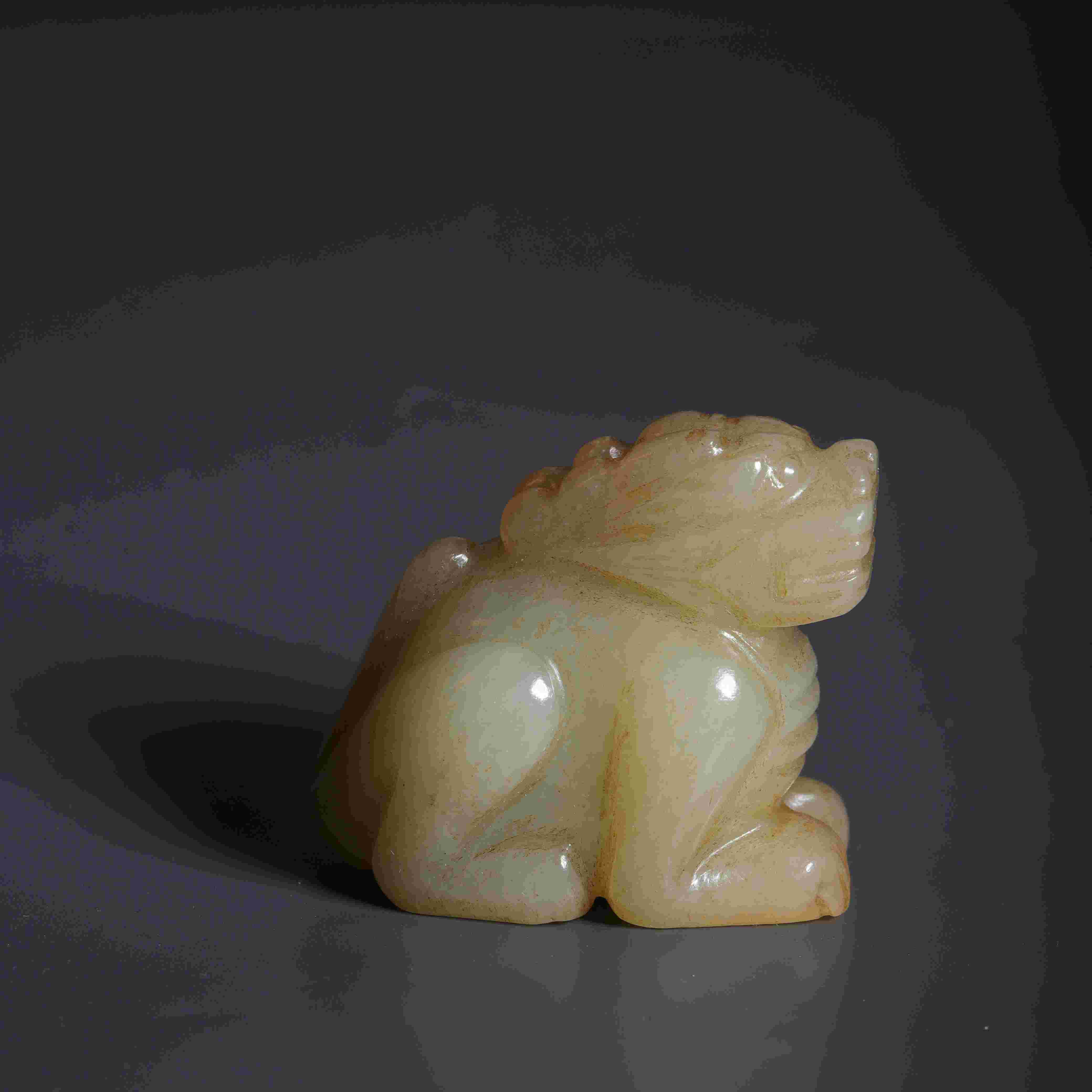 1115明和田玉瑞兽把件513