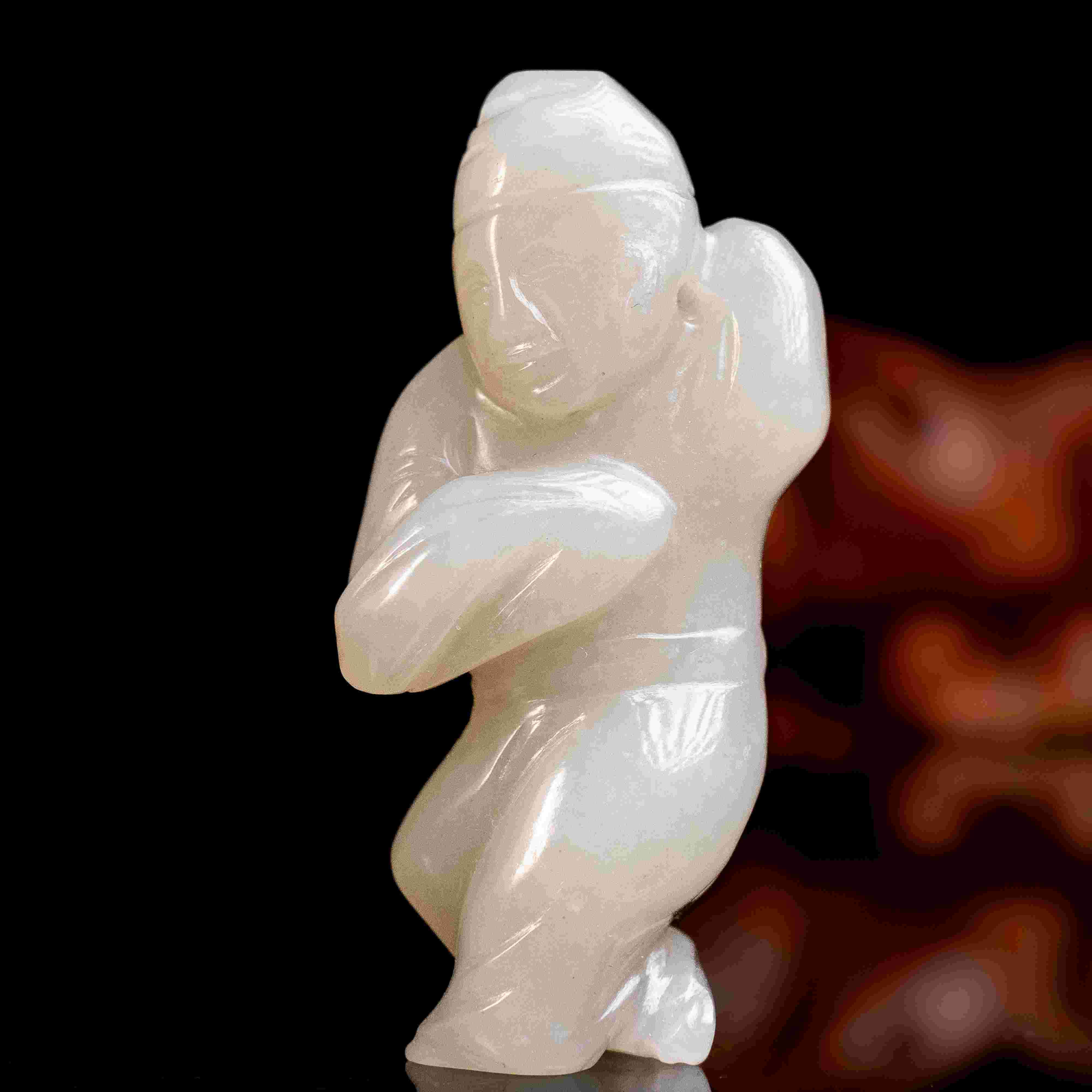 1233清代和田玉童子把件839