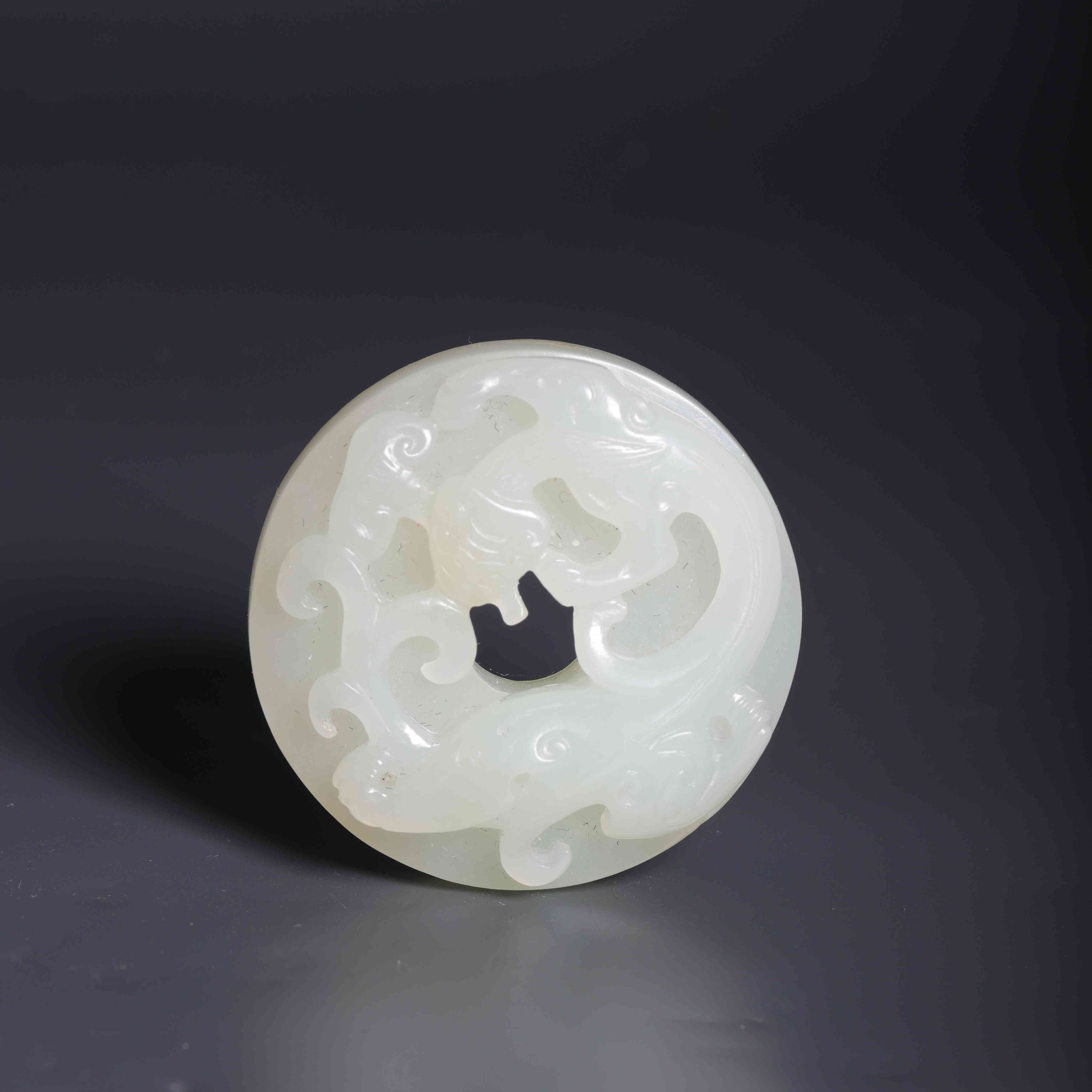 339清和田玉螭龙玉璧103