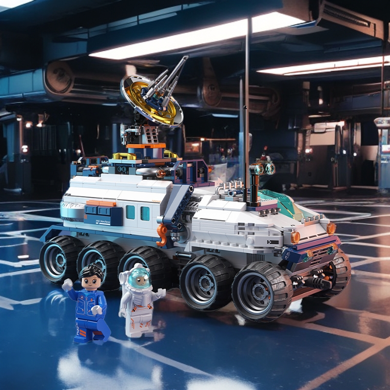 JAKI佳奇积木破晓探测车航天系列积木模型男孩玩具礼物