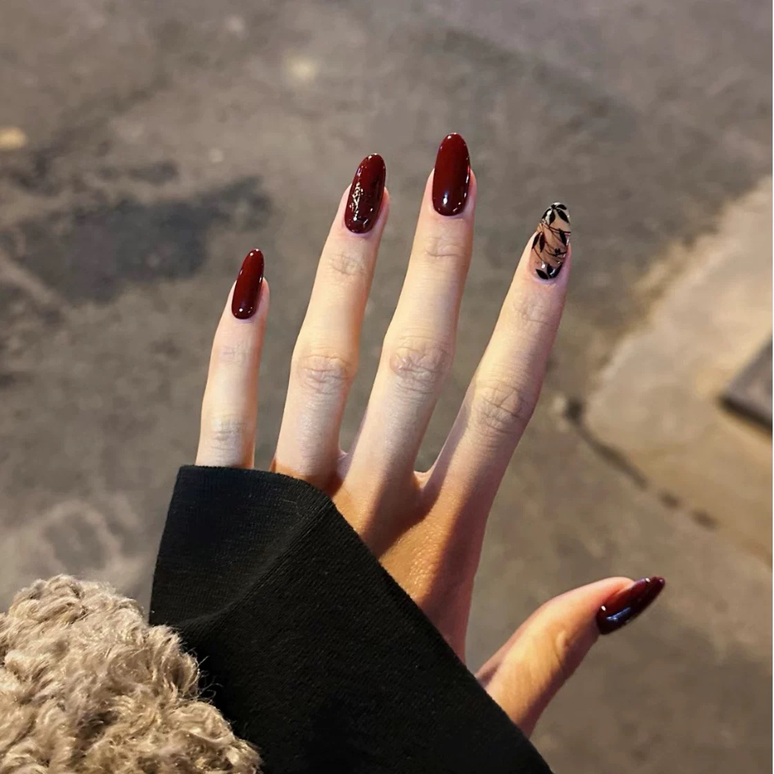 新年美甲合集国风手绘花手工高级定制光疗穿戴甲可拆卸假指甲贴片