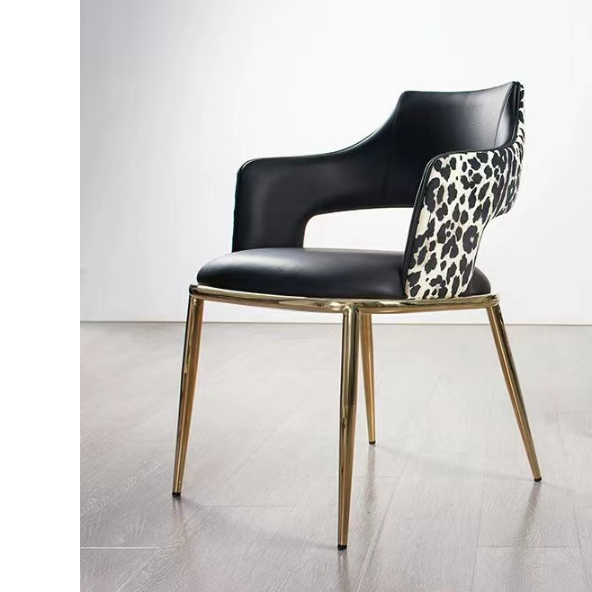 【灵岩轻奢家居】意式轻奢高级北欧简约高档餐厅家用化妆椅桌椅椅子