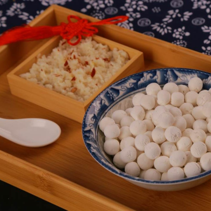宁波非遗小圆子300g二袋元宵无馅汤圆早餐点心酒酿小圆子