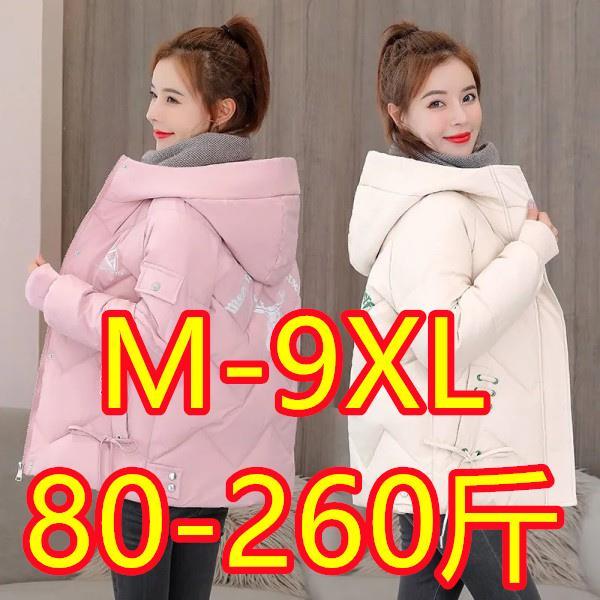 雅鹿羽绒羽绒服女短款新款韩版棉袄时尚加厚棉衣200斤胖宽松大码