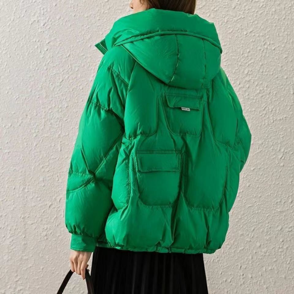 雅鹿反季羽绒羽绒服女短款2022年冬季韩版宽松棉袄面包服学生棉衣