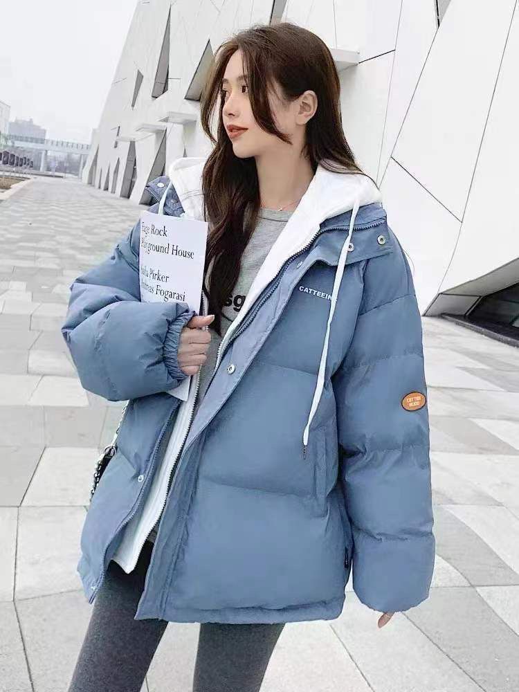 雅鹿羽绒羽绒服少女冬装2023年新款初中高中学生棉袄短款假两件棉
