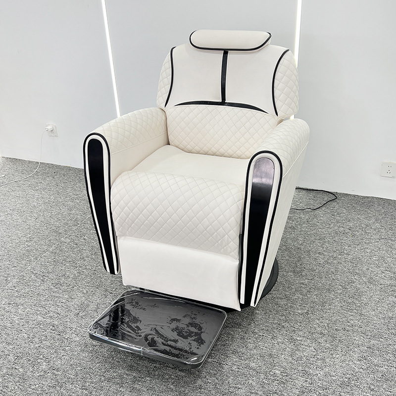 养发馆美发椅子可放倒理疗椅理发美容养发理疗椅升降大底盘剪发椅