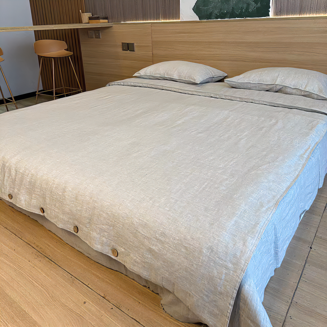 【国货之光】14支汉麻双雨露雨露麻100侘寂风超厚自然古朴四件套