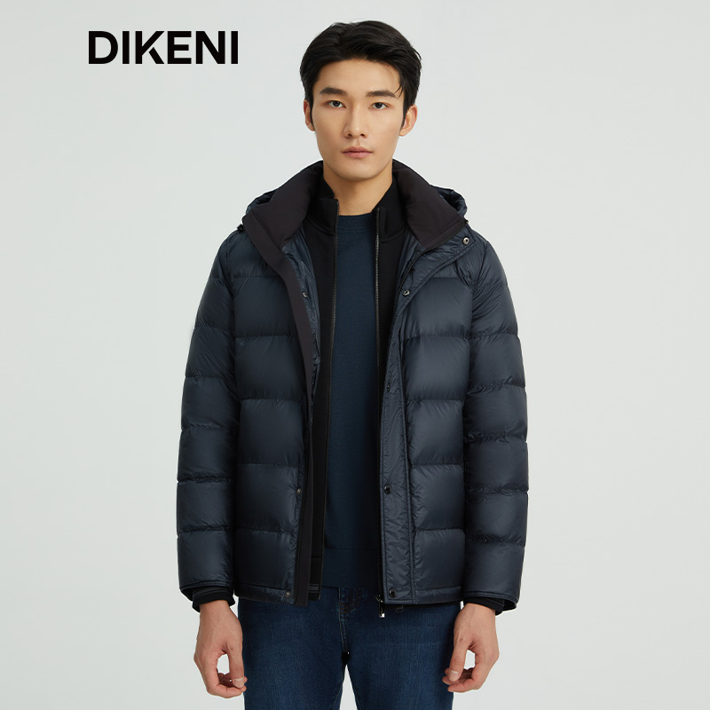 迪柯尼冬季款男士时尚微面包保暖加厚休闲鹅绒羽绒服11540G149
