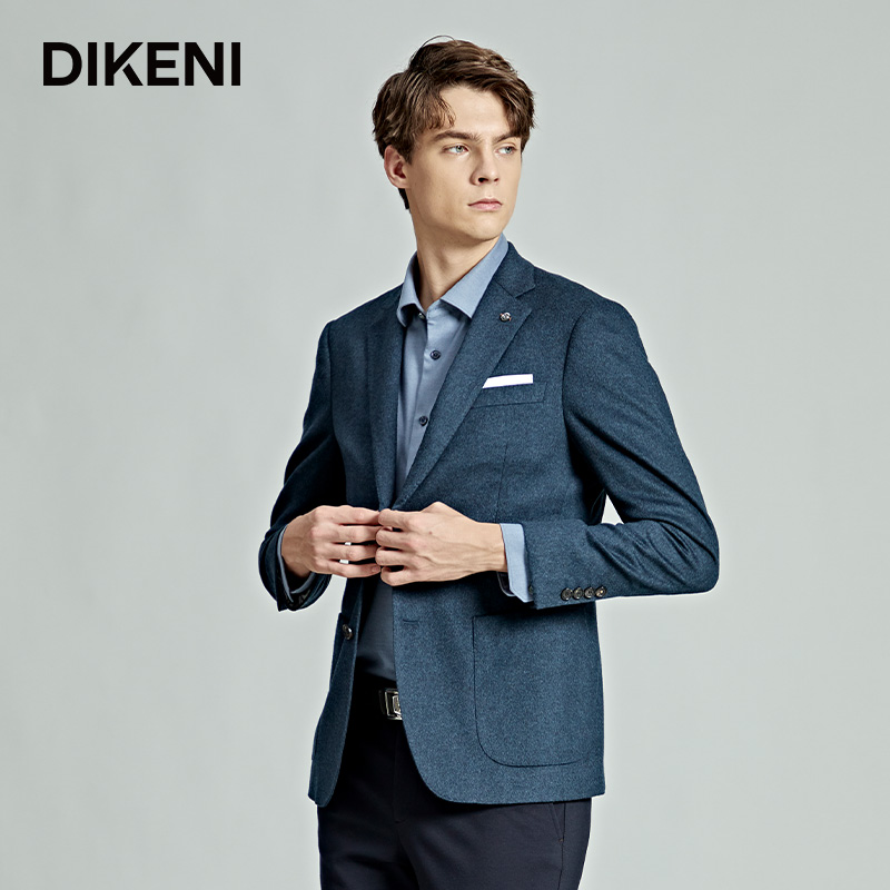 迪柯尼高端轻奢男装西装 商务时尚通勤西服外套1C503H019