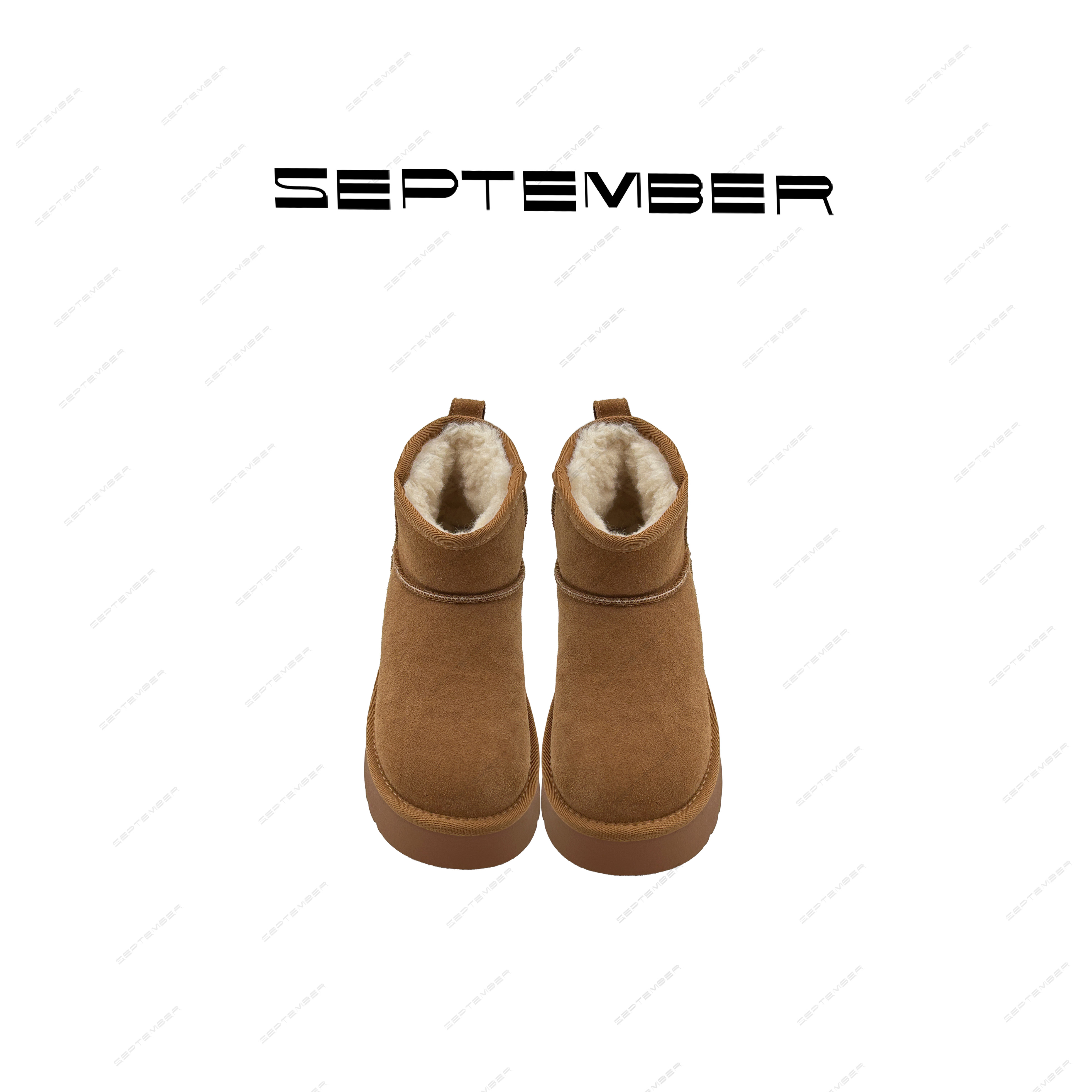 2025 A/W SEP【探索可能】厚底带后跟雪地靴