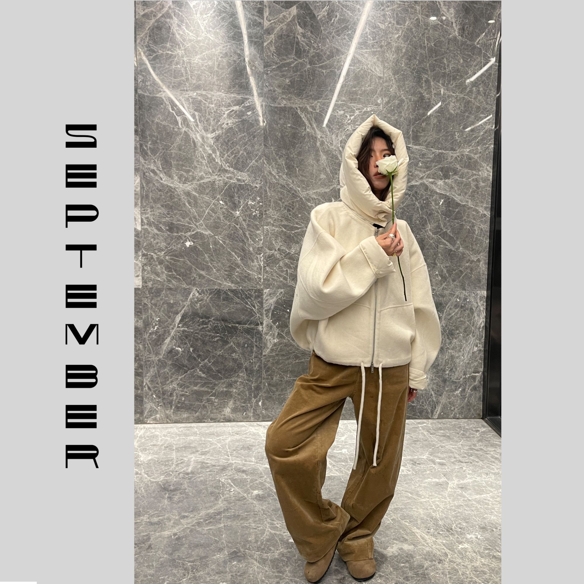 秋冬季新款断码捡漏.【堆叠慵懒】可拆领羊毛拉链外套 3780/11