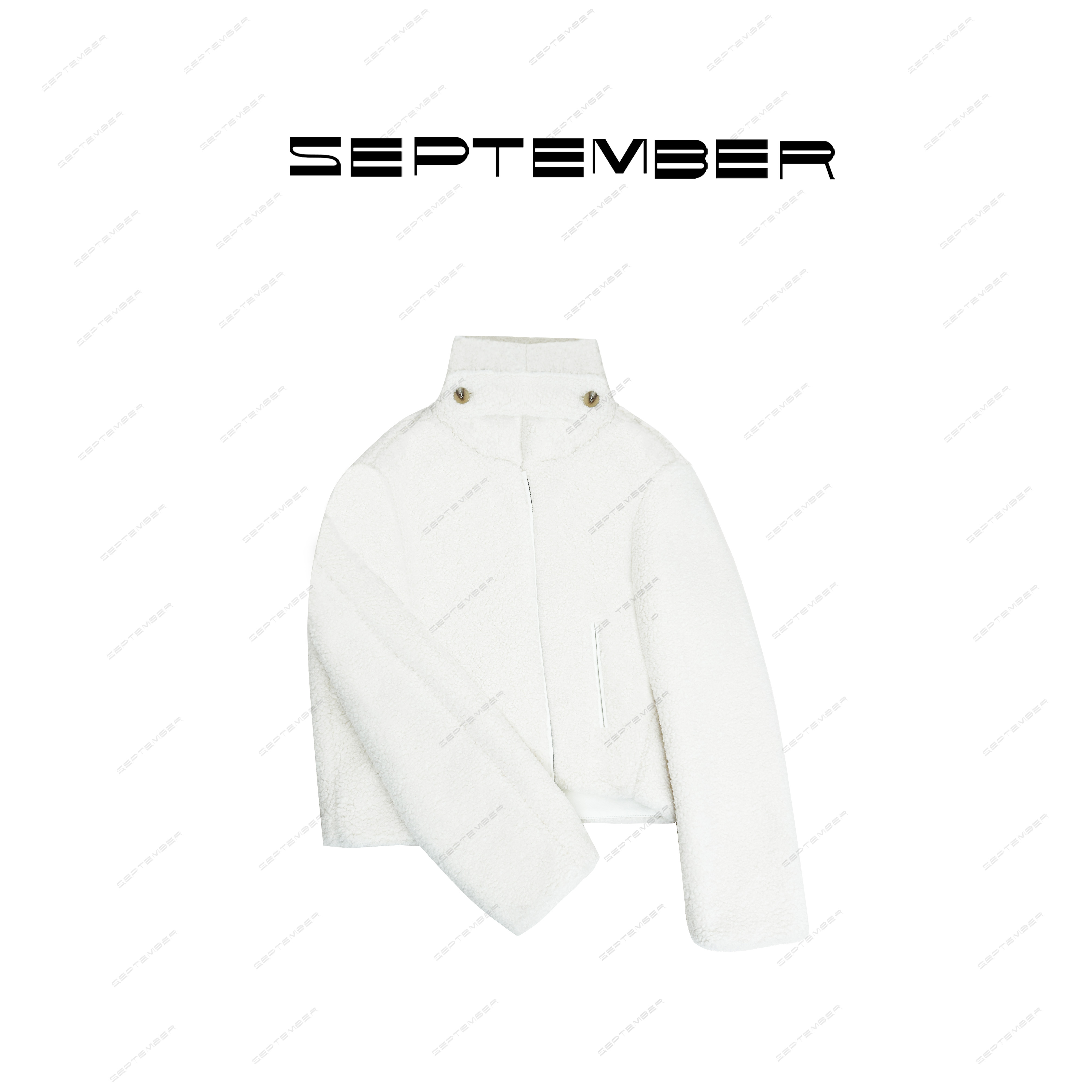 秋冬季新款断码捡漏.“锁住温暖”毛呢脖领扣毛茸茸外套 4032