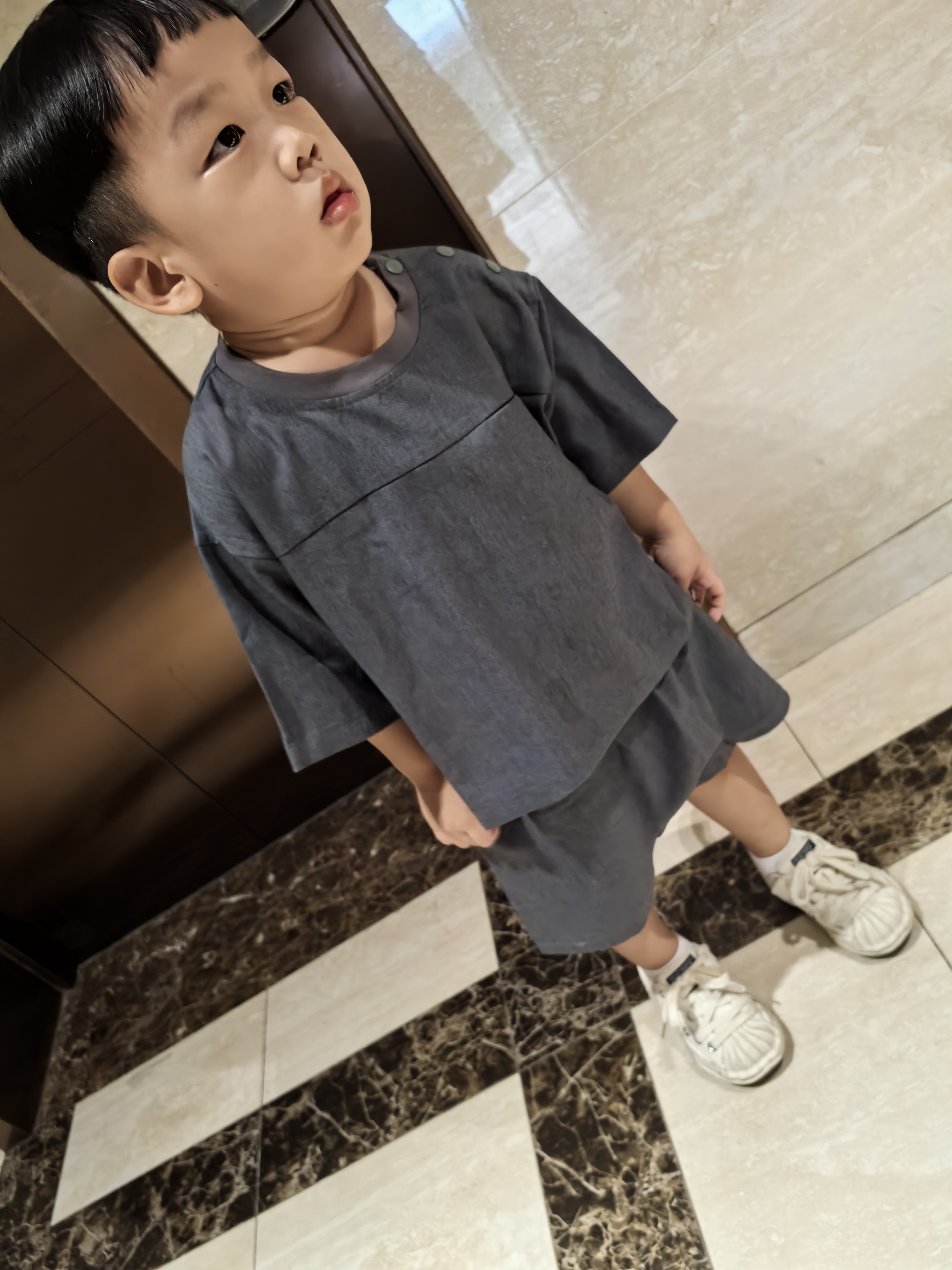 （扣号链接）日系 圆领潮牌童装帅气印花