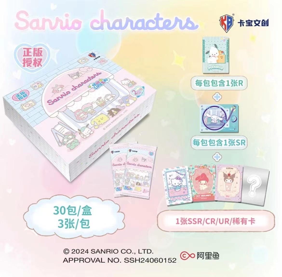 小转盘 《三丽鸥》卡宝文创拍立得卡派对卡牌（默认代拆）正版