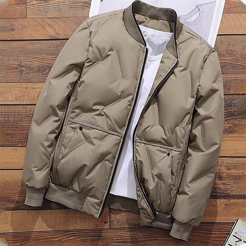 潮牌轻薄款羽绒服男款秋冬季2023新款时尚棒球服男士外套保