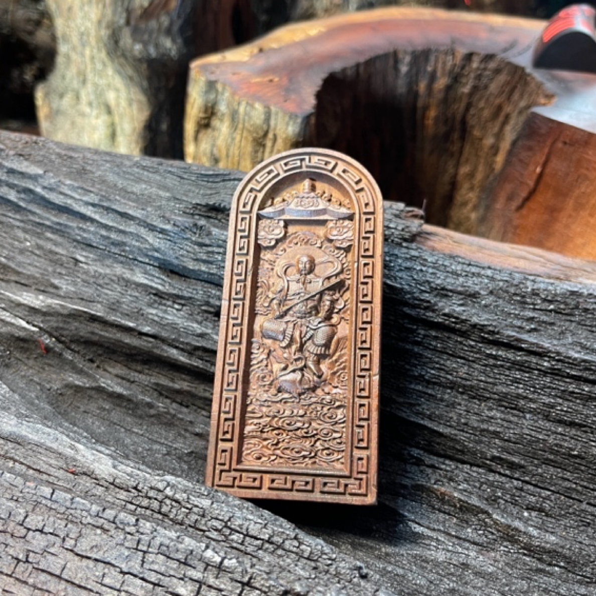 雷击木枣木中号令牌真武10公分摆件