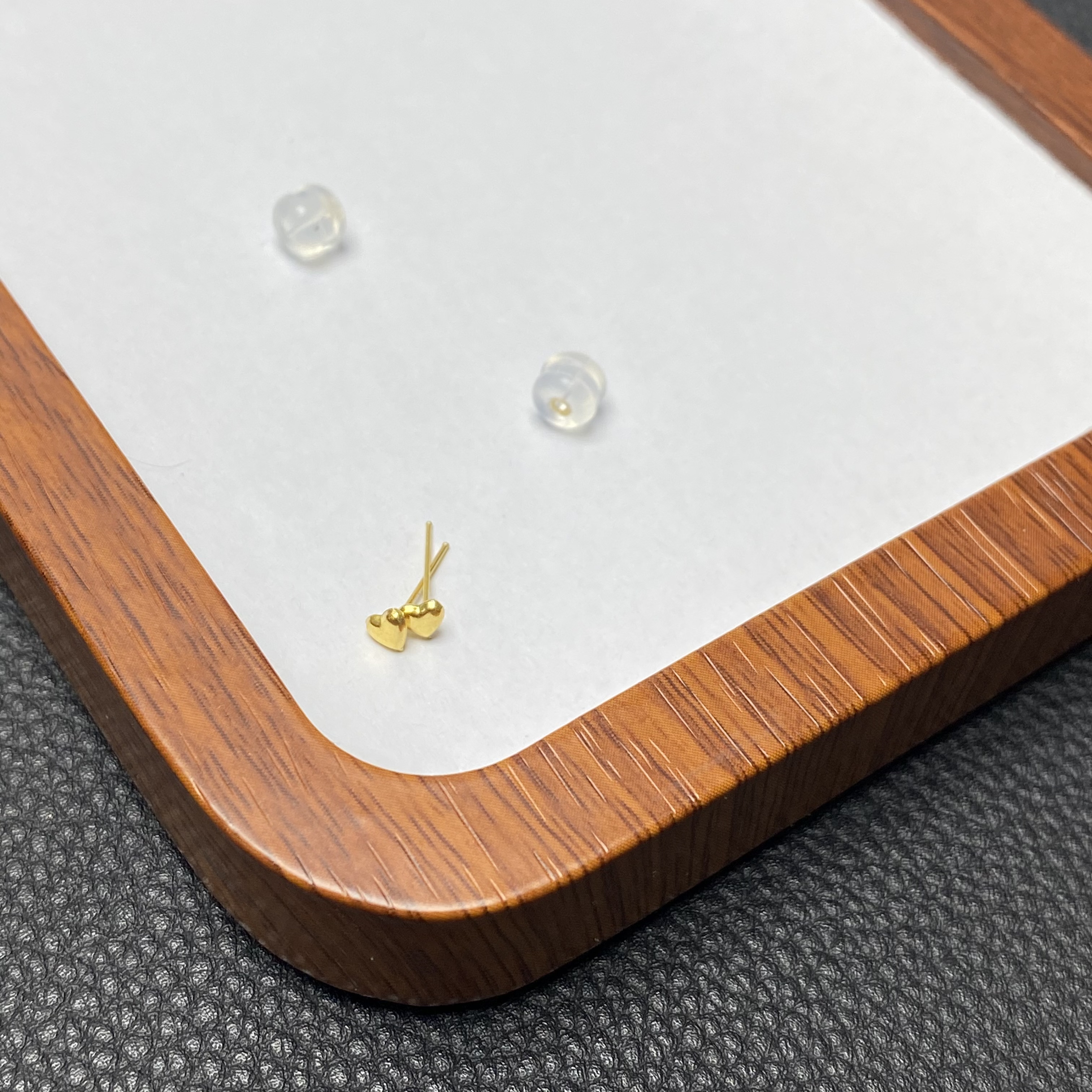 「戴琴珠宝」YZ2291-18K金爱心耳饰配件-JS (多样性发其一)