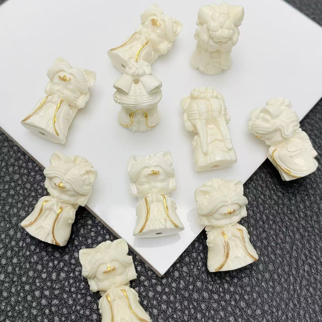 「戴琴珠宝」FR5200-猛犸狐娘通孔配件（多样性发其一）