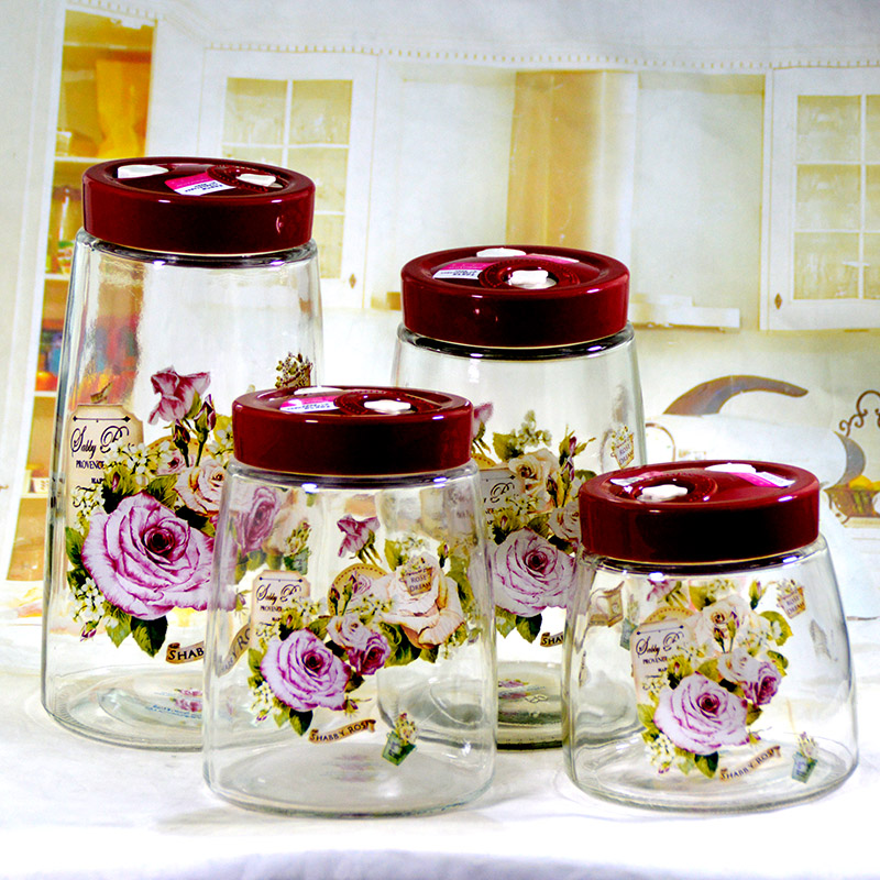 韩国玻璃自动排气密封罐酵素罐调料罐简约加厚功能精选保鲜密封罐