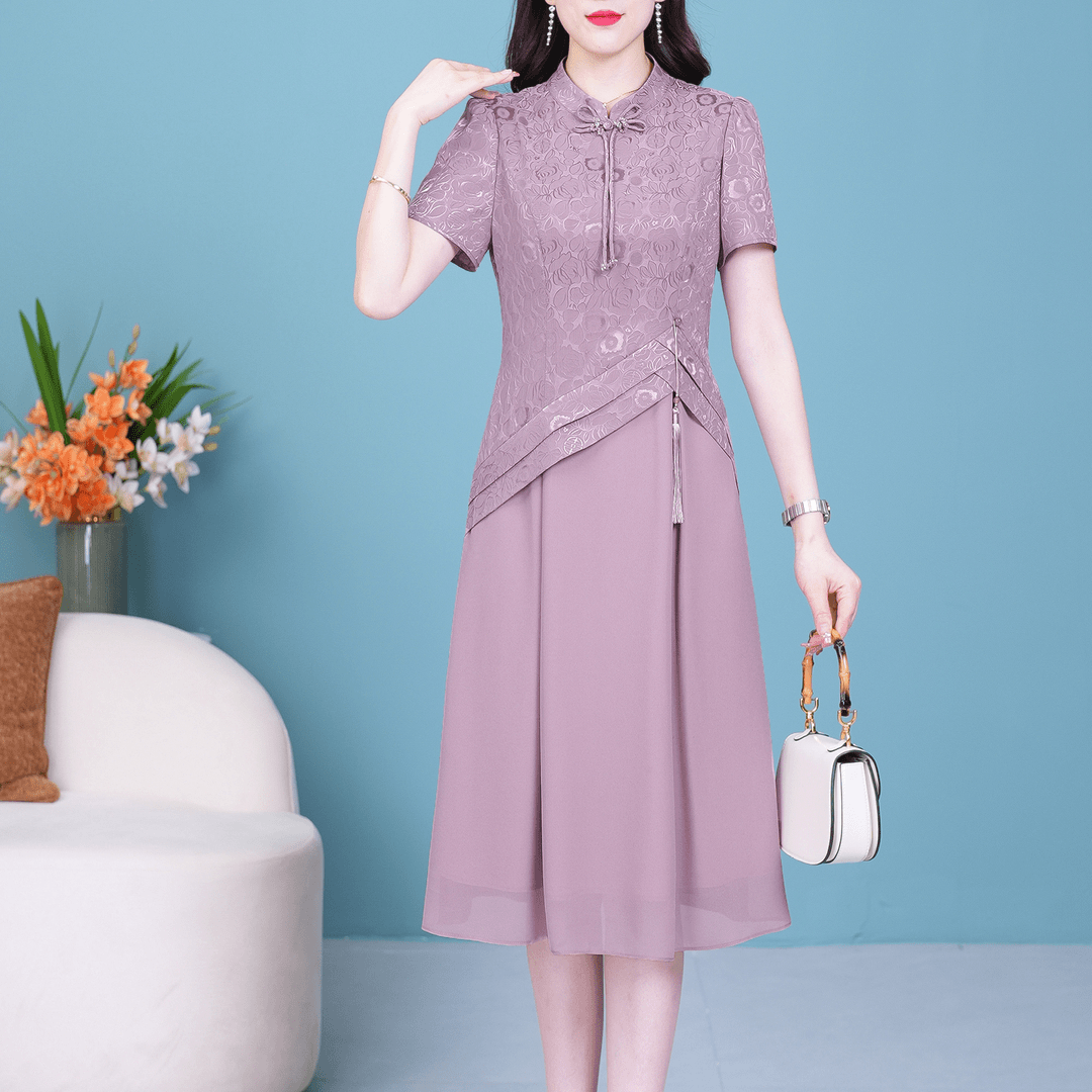 2024年轻妈妈夏季新款连衣裙中长款气质碎花520优雅女装连衣裙