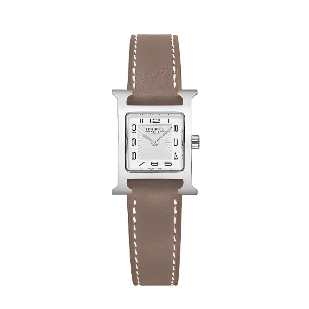 99新 Hermes/爱马仕 H Hour系列女士手表/21*21mm/石英