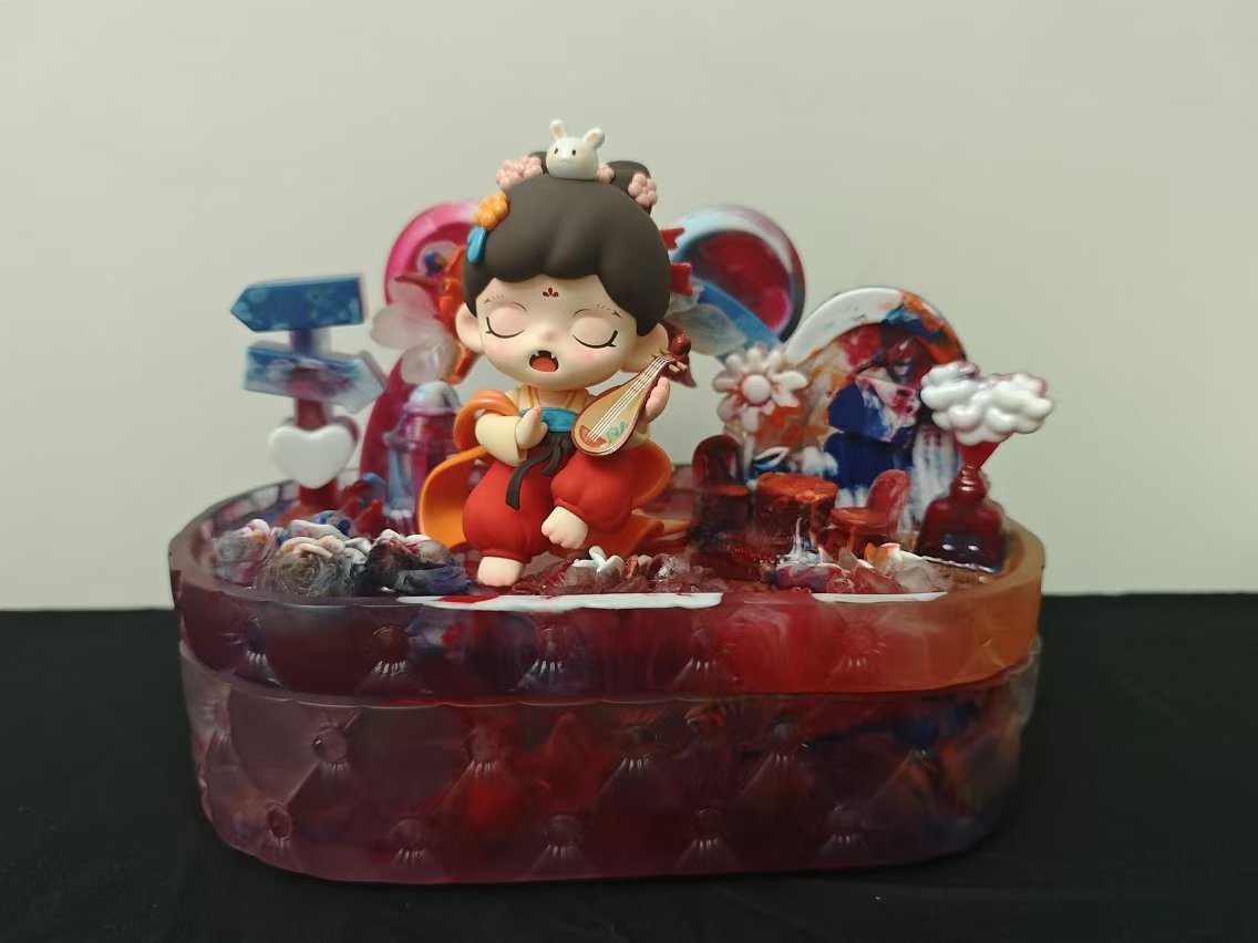 仙女滴胶摆台滴胶手机支架水晶滴胶收纳盒滴胶摆件摆台支架