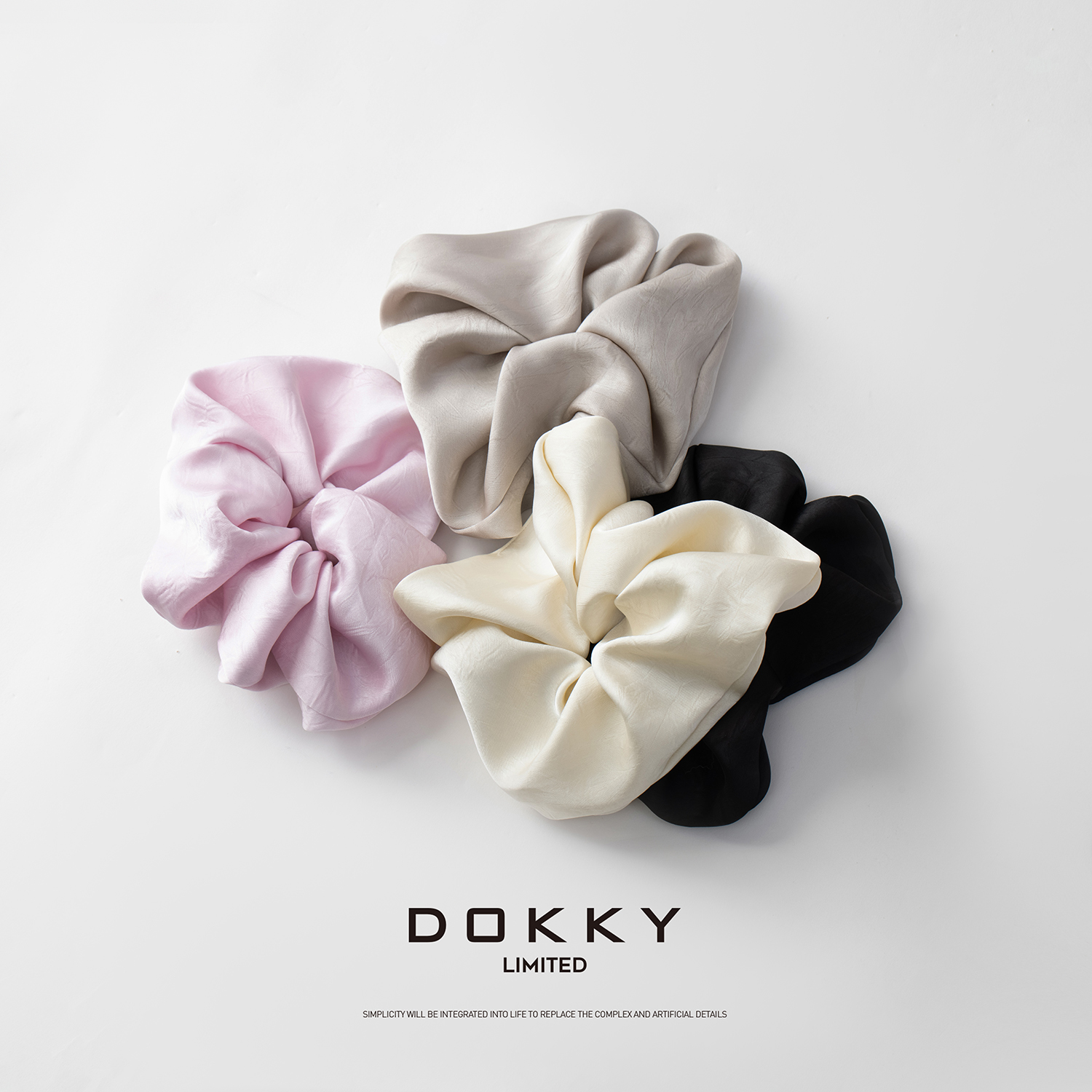 【大泡芙发圈】DOKKY高品质！轻奢法式.大理石暗纹|超大缎面大肠发圈